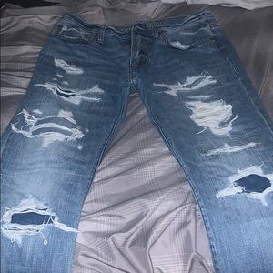 American Eagle Ripped Blue Jeans